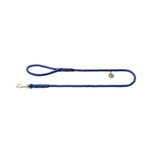 Nautic rope dog leash blue