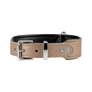 Boston stone leather dog collar