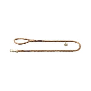 Nautic rope dog leash brown