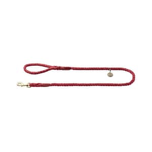 Nautic rope dog leash red