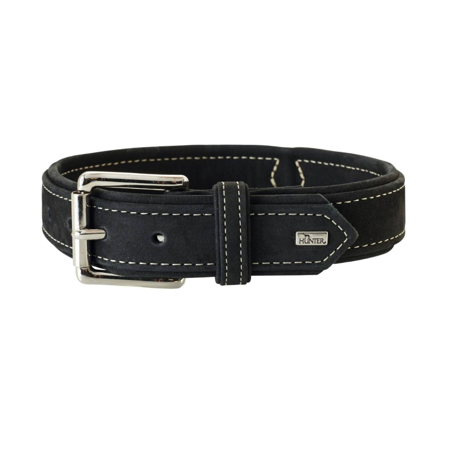 Nubuk Noir Leather Dog Collar - Animal Outfitters Cat & Dog Accessories