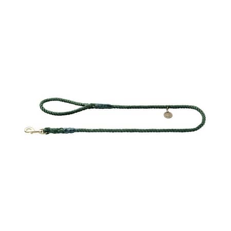 Nautic rope dog leash olive green
