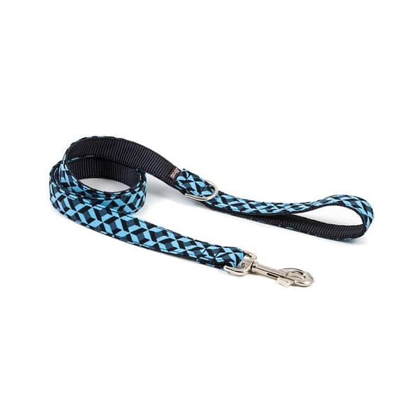 Ir Blue fabric dog leash